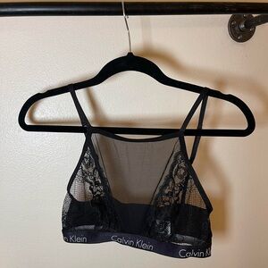Calvin Klein Sheer Black Lace Bralette